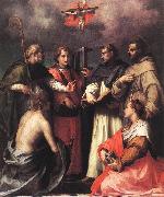 Andrea del Sarto Disputation over the Trinity oil